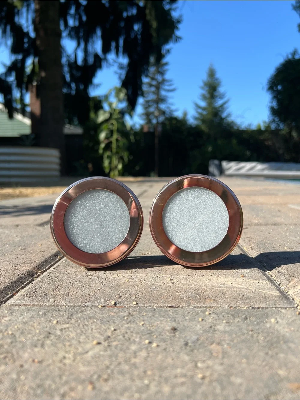 Restoration Hardware Hampton Narrow Round Frames, Set of 2, Silver Metal